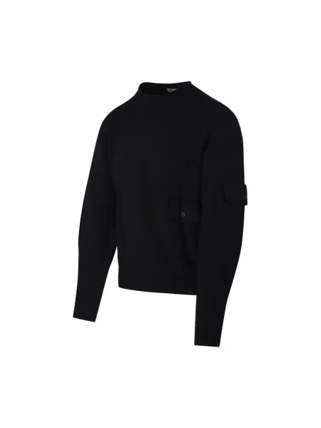 Krótki sweter Coor wełniany czarny
