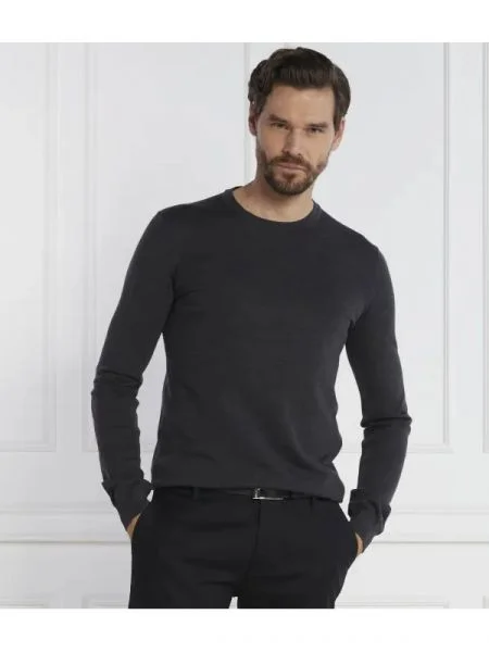 HUGO De mătase pulover San gri