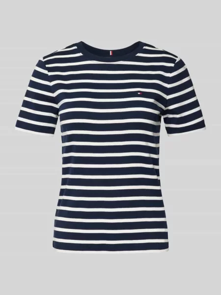 T-shirt Tommy Hilfiger Slim Cody C-Nk S/S Tee Breton Stripe Dark Night/ Ecru L