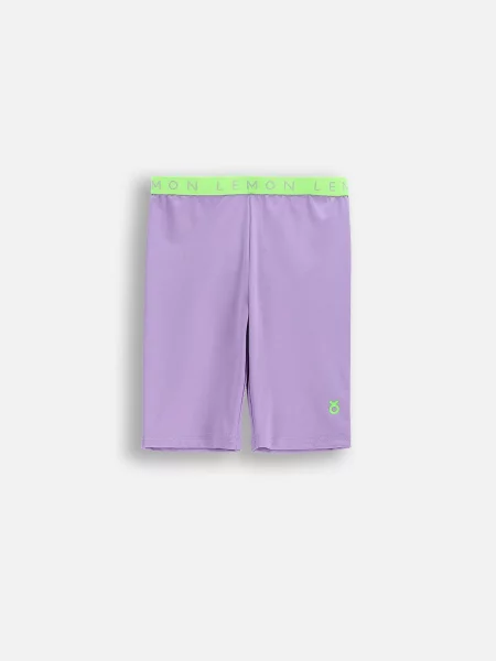 Legginsy sportowe dla dzieci Lemon Explore krótkie fioletowe