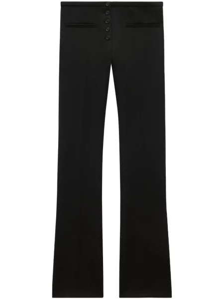 Pantaloni Courreges cu talie joasă negru
