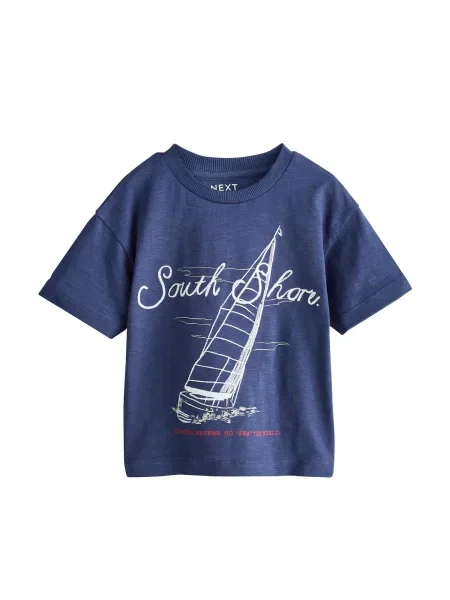 Next Tricou albastru noapte alb