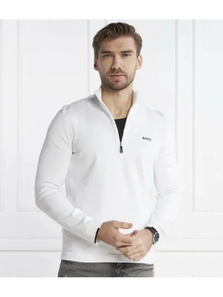 BOSS GREEN Pulover Ever-X_QZ alb