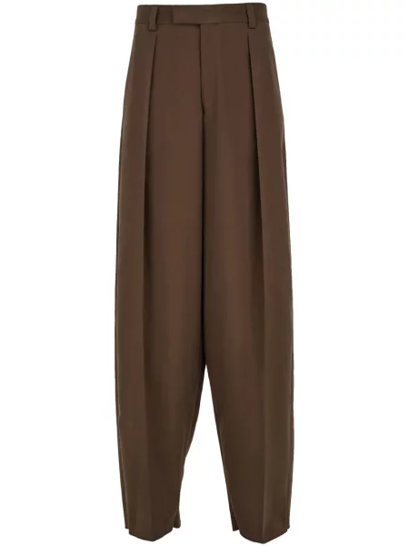 Pantaloni Ferragamo plisate maro