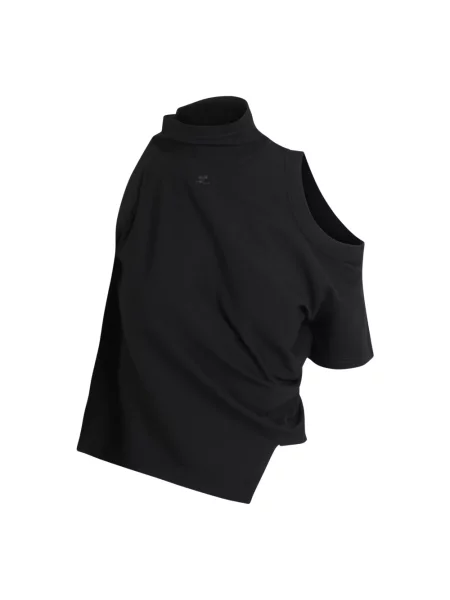 Koszulka Courreges asymetryczna czarna