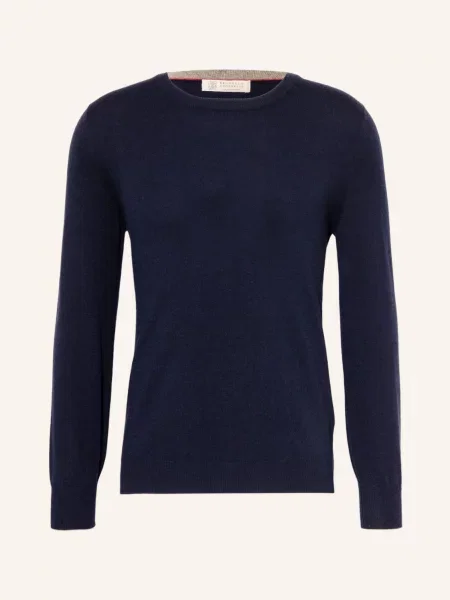 Brunello Cucinelli Sweter Z Kaszmiru blau fioletowy