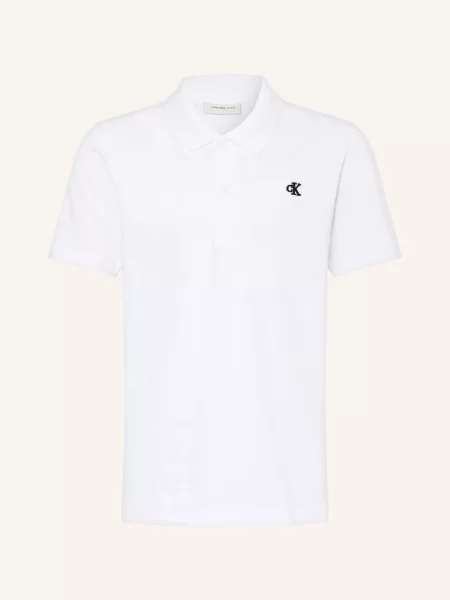 Polokošile Calvin Klein Jeans bílé