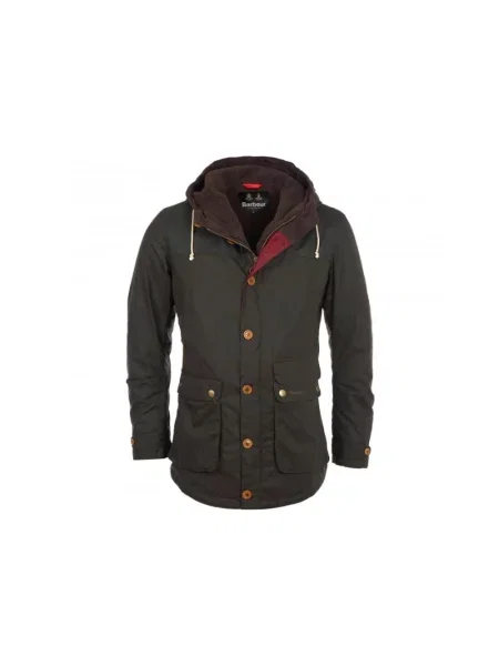 Woskowana parka Barbour zielona