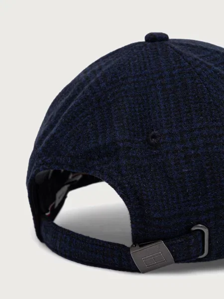 Tommy Hilfiger czapka z daszkiem z wełną granatowa