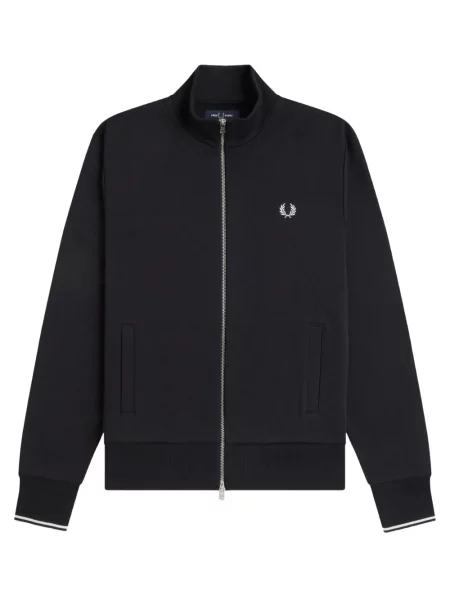 Hanorac cu fermoar Fred Perry negru