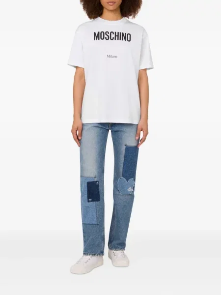 Tricou Moschino cu imagine alb