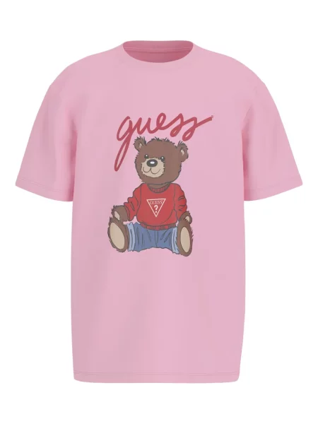 Koszulka dziecięca Guess różowa