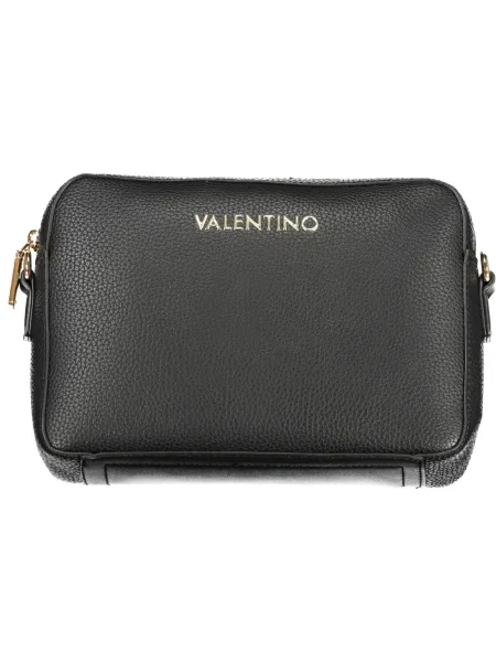 Lniana torebka Valentino By Mario Valentino czarna