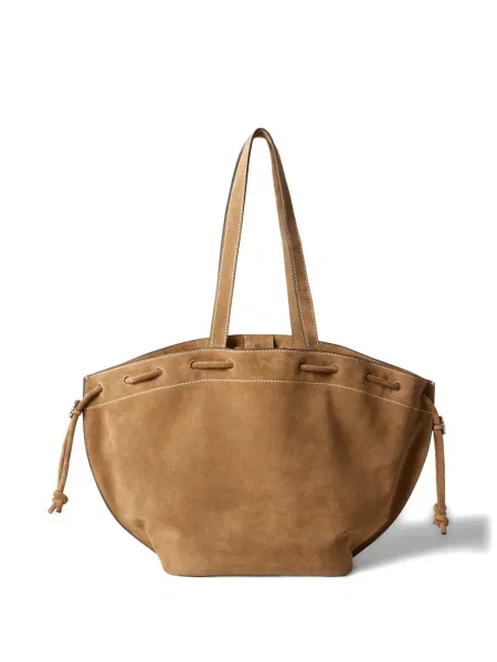 Geantă bucket Claudie Pierlot din piele de căprioară maro
