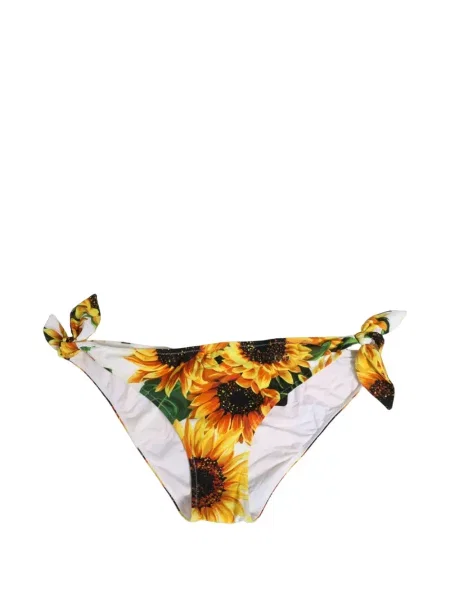 Bikiny Dolce & Gabbana s potiskem s vázáním bílé