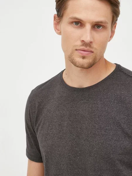 Тениска Lindbergh меланж на черно