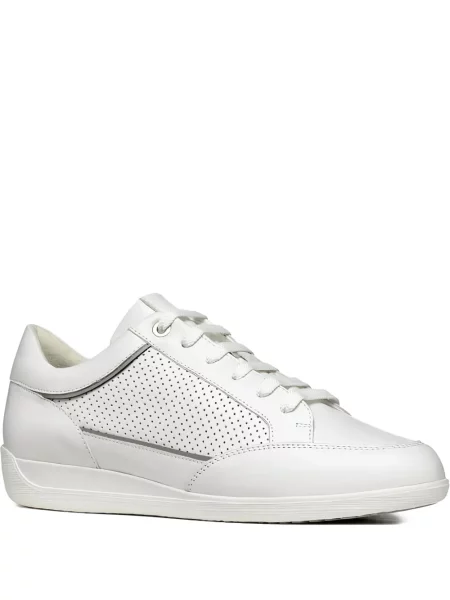 Sneakerși Geox din piele alb