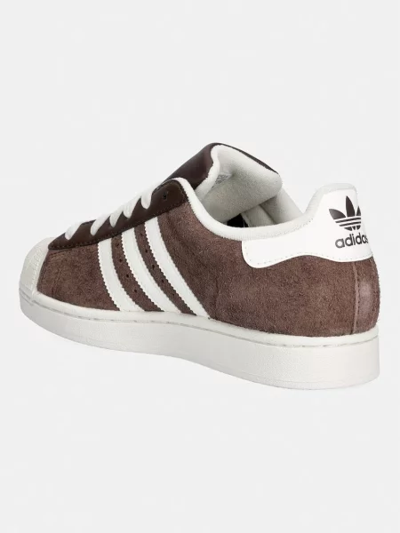 Semišové tenisky adidas Originals Superstar II hnědé