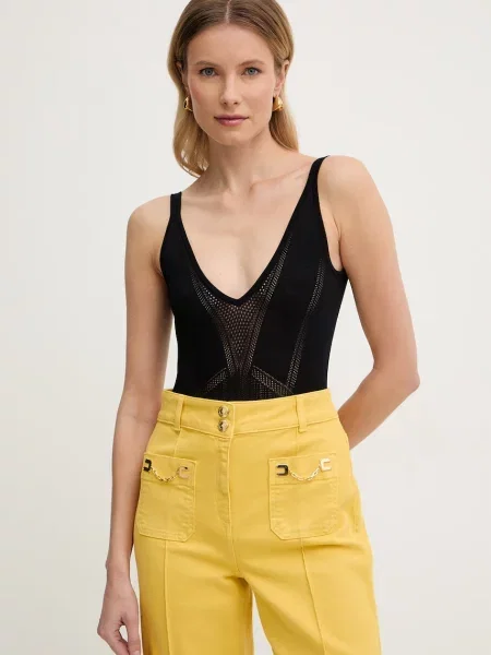 Elisabetta Franchi body pentru femei cu vâscoză negru