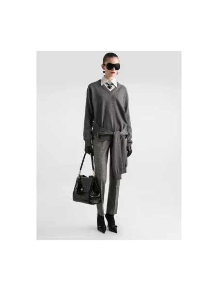 Sweter Dolce And Gabbana z kaszmiru szary
