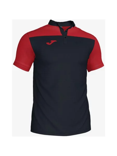 Koszulka polo Joma Combi z krótkim rękawem czarno-czerwona S czarna