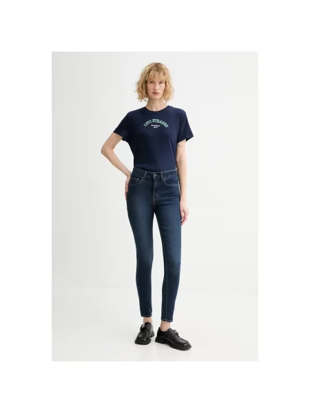 Jeansy skinny Levi's 721 z wysoką talią niebieskie