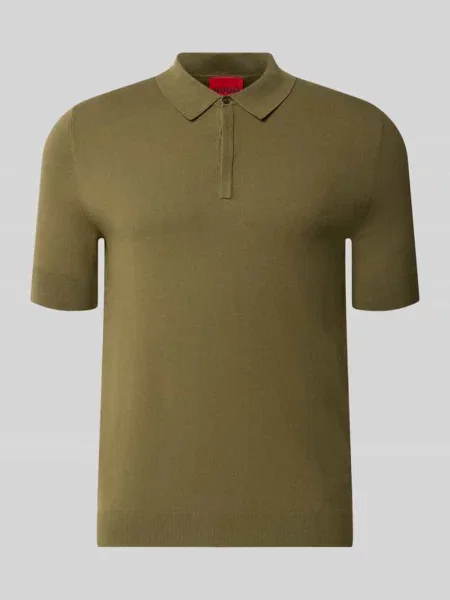 Koszulka polo o kroju regular fit z mieszanka model San Peter-CV' Hugo oliwkowa