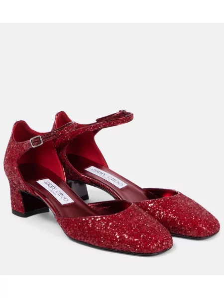 Pantofi cu toc Jimmy Choo roșu