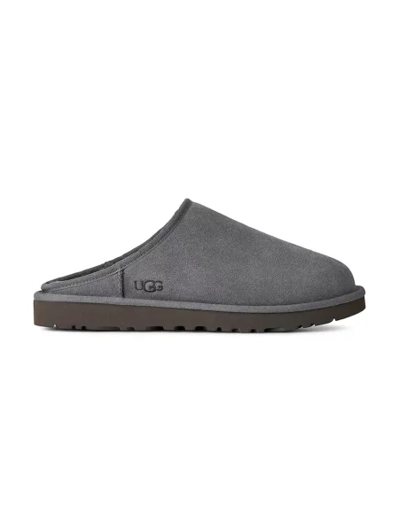 UGG papuci de casă pentru bărbați din piele întoarsă M Classic Slip-On gri