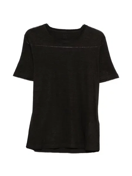 Tricou 120% Lino cu decolteu rotund negru