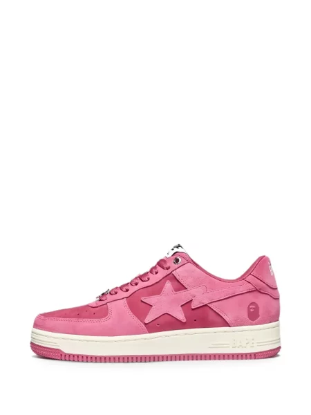Sneakerși A Bathing Ape® din piele de căprioară roz