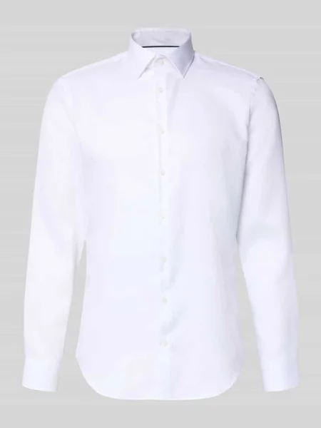 Koszula biznesowa o kroju slim fit z listwą guzikową Jake*s biała