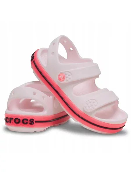 Sandały Dla Dzieci Crocs Crocband Cruiser Neon Band Sandal czerwone
