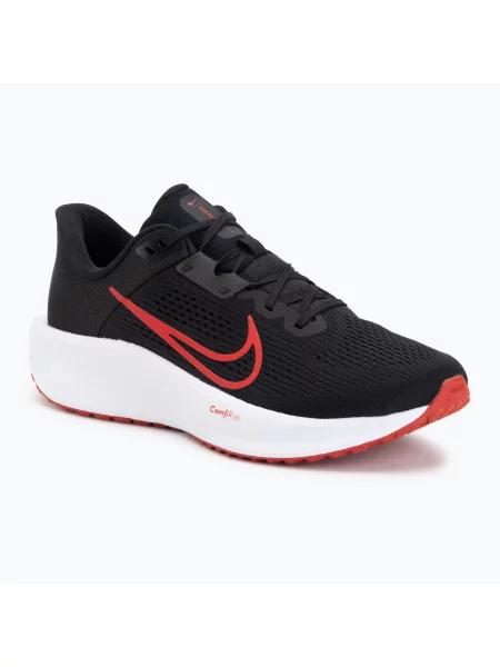 Încălțăminte de alergare pentru bărbați Nike Quest 6 black/white/dark smoke grey/university red alb