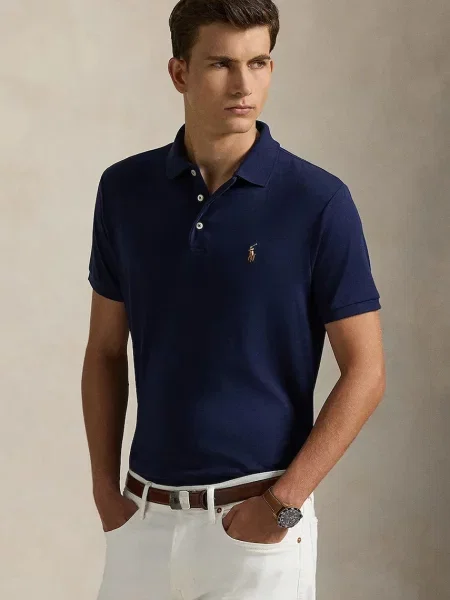 Polo Ralph Lauren Tričko tmavomodrá / karamelová červená