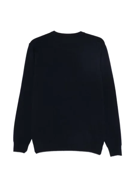 Кашмирен пуловер Piacenza Cashmere с кръгло деколте синьо