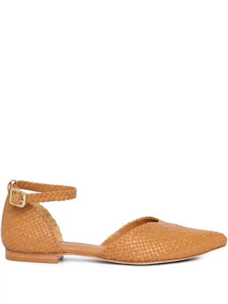 Papuci Sarah Chofakian din piele maro