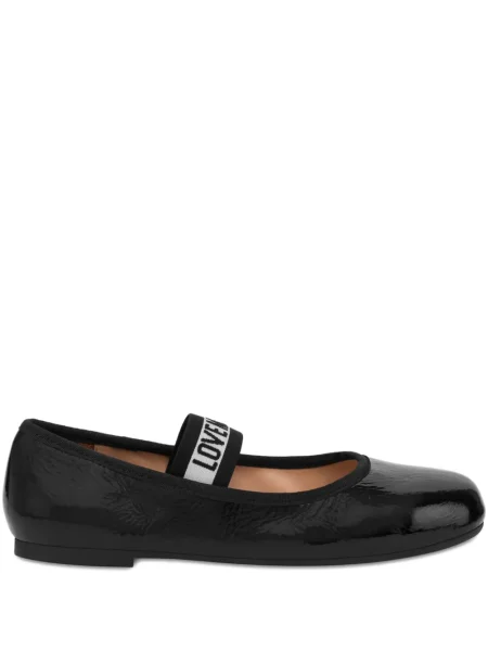 Balerini Love Moschino din jacard negru