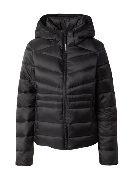 Geacă Superdry cu glugă negru