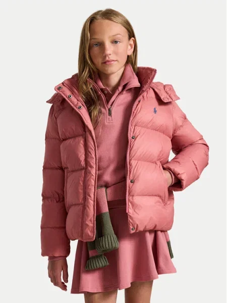 Vatovaná bunda Polo Ralph Lauren růžová