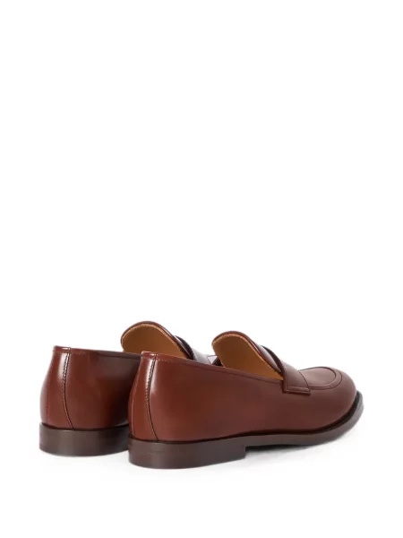 Pantofi loafer Brunello Cucinelli țesuți maro