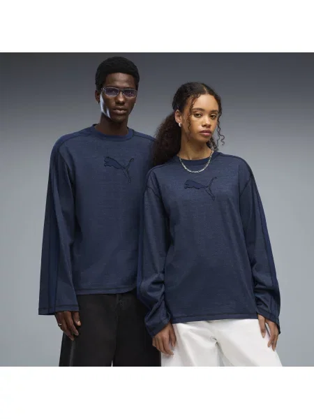 PUMA Koszulka unisex z dÅ‚ugim rÄ™kawem T7 OdzieÅ¼ S niebieski