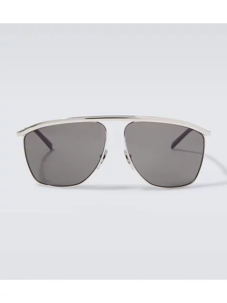 Ochelari de soare Saint Laurent argintiu