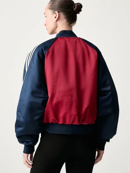 SATYNOWA KURTKA TYPU BOMBER SST czerwony
