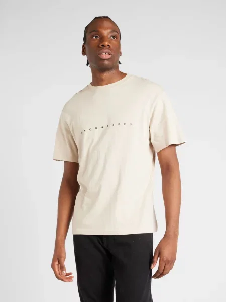JACK & JONES Tricou STAR bej negru