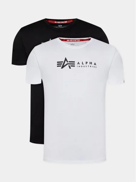 ALPHA INDUSTRIES Tričko / bílá černá