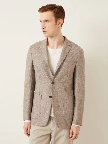 Zegna Sako Extra Slim Fit beige béžové