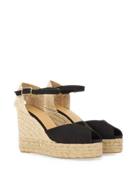Espadrile Castaner cu pană negru