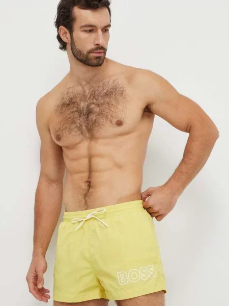 Kopalne kratke hlače BOSS rumena modra