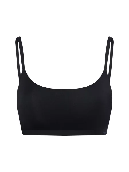 Biustonosz typu bralette z regulowanymi ramiączkami i zapięciem na haftkę Skiny czarny